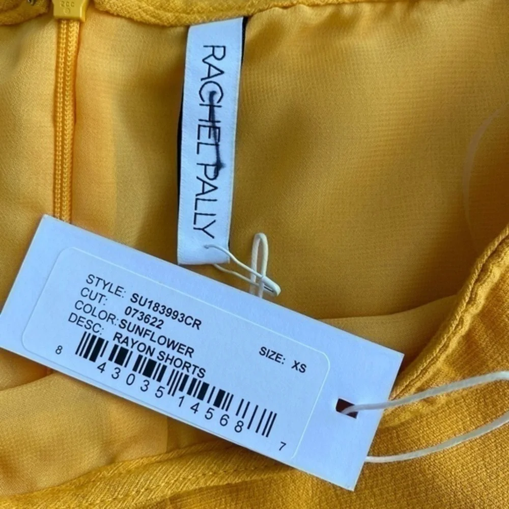 Rachel Pally Revolve High Waist Soft Yellow Gold Shorts Sunflower NWT
